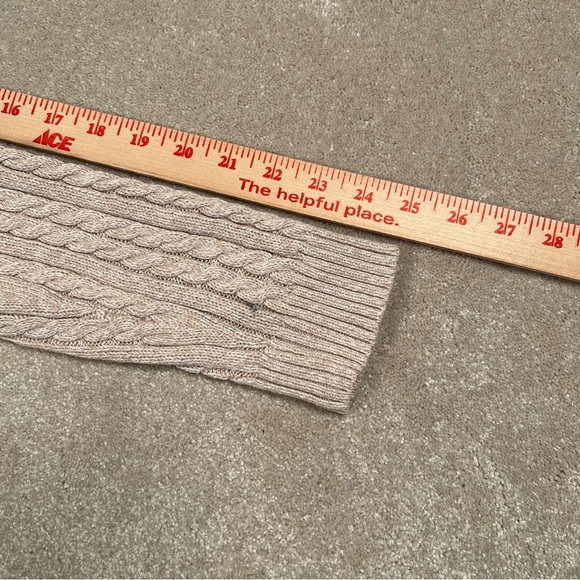 Croft & Barrow Tan Heathered Cable Knit‎ V Neck LS Sweater 100% Cotton Womens XL - Picture 7 of 11